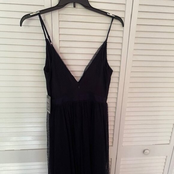 NWT navy blue Express knee-length tulle dress, size 4 - Picture 2 of 13
